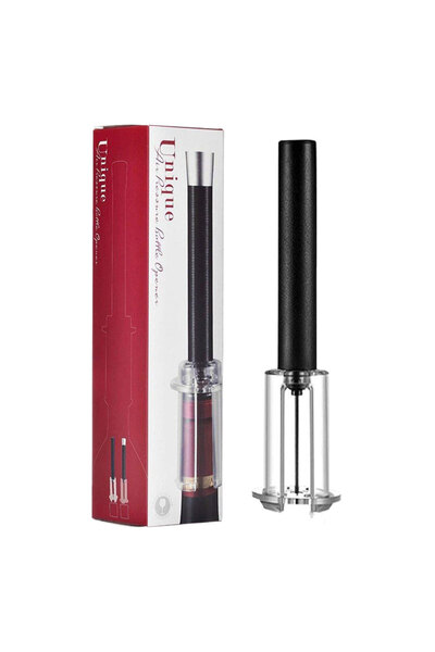 Choice1 black Air Pump Pressure Wine Opener Stainless Steel Pin Type Vacuum W...