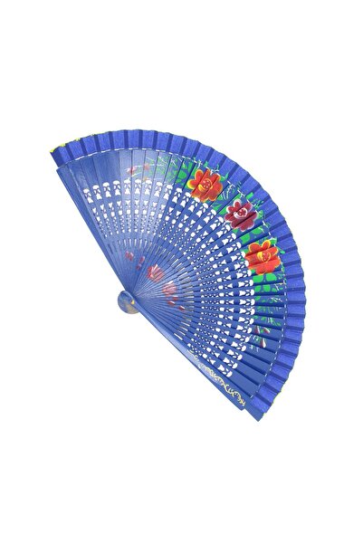 ButicCochet Evantai pliabil, Buticcochet, din lemn, cu imprimeu floral, 23 cm...