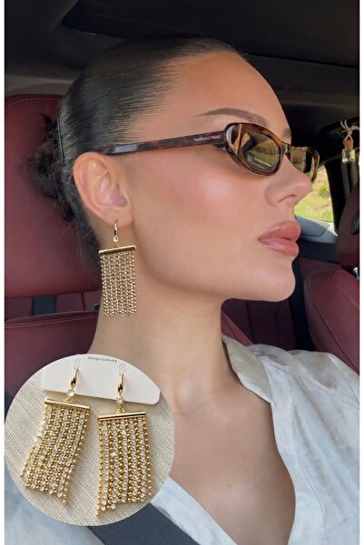 FloresDeCarnaval Liora Işıltı Trend Chain Earrings 💫