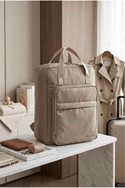 Çantavizyon Beige Unisex Large Volume Ultra Light Functional Travel & Mother ...