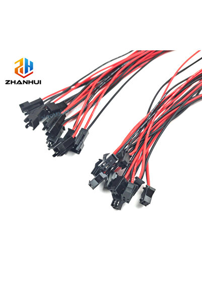 Choice 10Pair 10/5Pairs JST SM 2pin 20cm 22AWG Silicone Cable - Male/Female C...