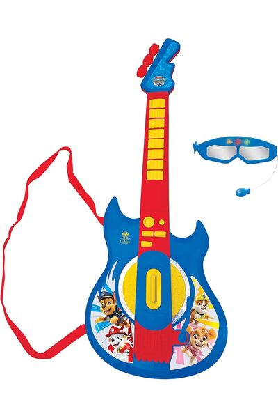 LEXIBOOK K260PA Paw Patrol Chase Electronic Lighting Guitar with mic, Gl Micr...