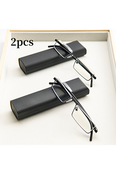 Choice40 +125 2pcs-black 2Pcs Suit Anti-blue Light Reading Glasses Ultralight...