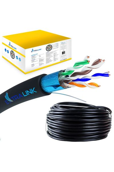 Extralink CAT5E FTP (F/UTP) de exterior cu gel |   Pereche torsadată |   100M
