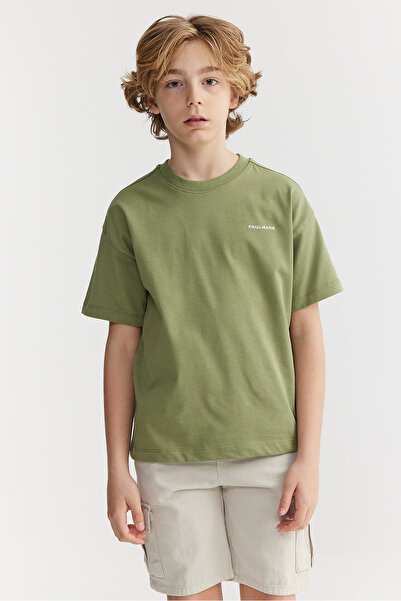 PAULMARK تي شيرت أساسي مكتوب عليه Boy Child للرجال