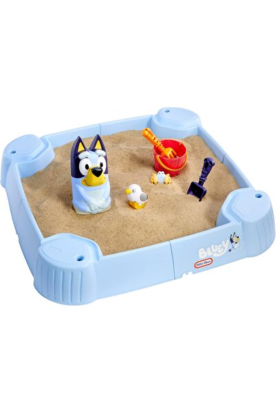 Little Tikes مجموعة ألعاب الرمل الخارجية للأطفال من بلوي، صندوق رمل كبير مع م...