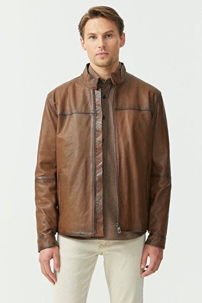PAULMARK Regular Leather Coat