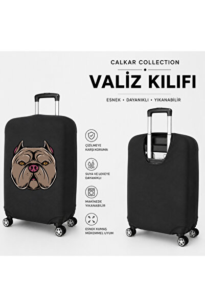 CALKARCOLLECTION غطاء حقيبة سفر أسود مطبوع من Travel Mode لحماية الحقائب