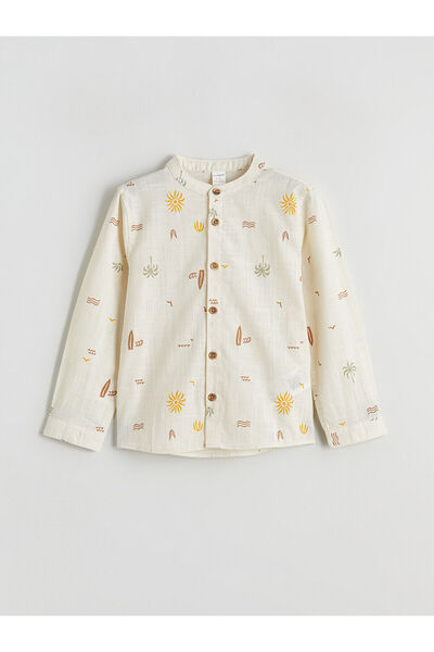 LC Waikiki Peak New Season Hakim Collar Boys' Poplin Shirt