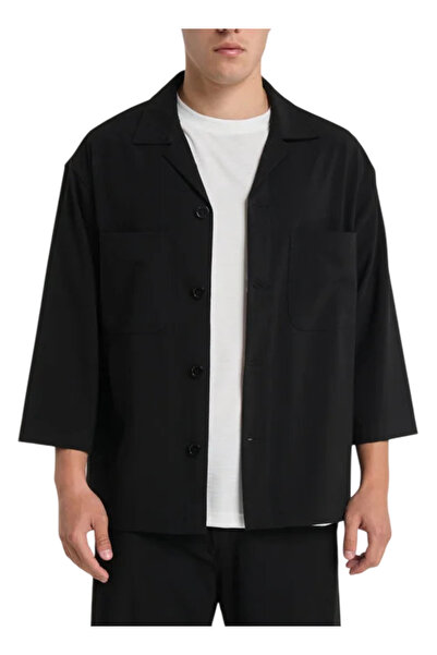 Royal Denim Division Ανδρικό Overshirt Μαύρο Royal Denim Lisbon5154-Black