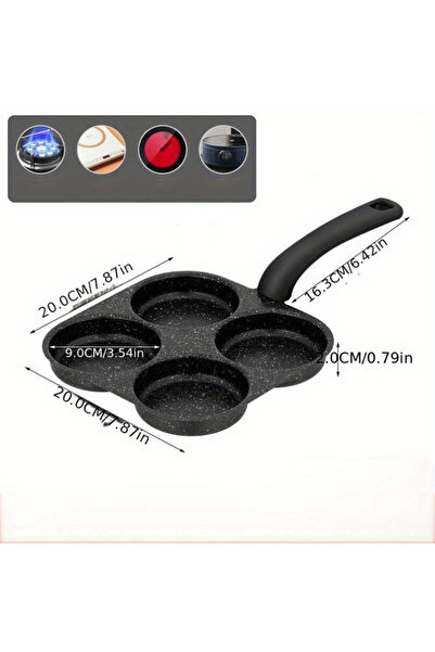 Choice omelet pan Egg Frying Pan Nonstick Pancake Pans 4-Cups Cookware Pancak...