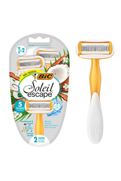 Bic Soleil Escape 5 Bıçaklı Kadın Tıraş Bıçağı 2’li Hindistan Cevizi