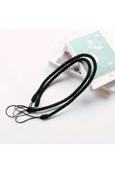 Choice1 black 2Pcs Curtain Rope Buckle Large Rope Cotton Curtain Drape Tie Ba...