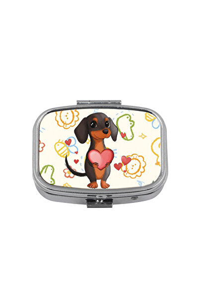 Choice6 3 Animals Pattern 2 Compartments Metal Medicine Box Portable Travel D...