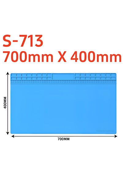 Choice1 700 X 400mm Blue Heat Insulation Mat Silicone Repair Mat for Solderin...
