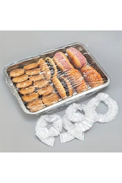 Choice 50pcs 35cmx25cm 50pcs Reusable PE Elastic Food Covers - Stretchable Pl...