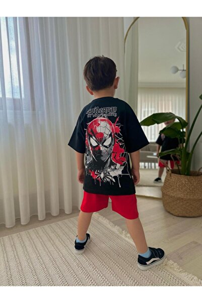 Jannock Cake Kids Spiderman Character 2-Piece Summer Set - Back Print Cotton ...