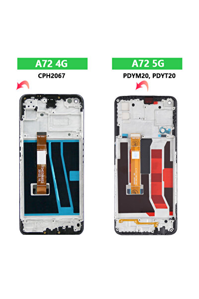 Choice3 شاشة LCD مقاس 6.5 بوصة مع إطار أسود لهاتف A72 4G CPH2067 مع استبدال ا...