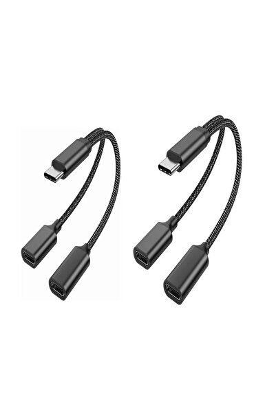 choice2 Other black 2pcs 2-in-1 USB-C Male Connector to Dual USB-C Female Con...