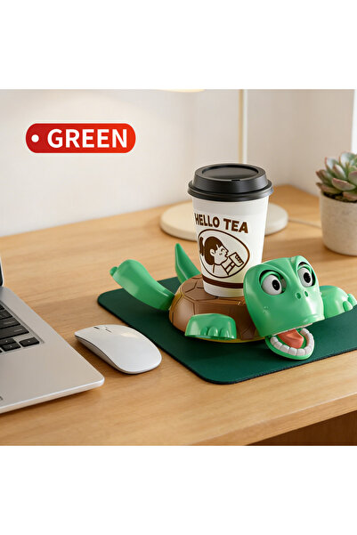 Choice green Cute & Funny Turtle Coaster Phone Stand - 2-in-1 Cup Holder & Ph...