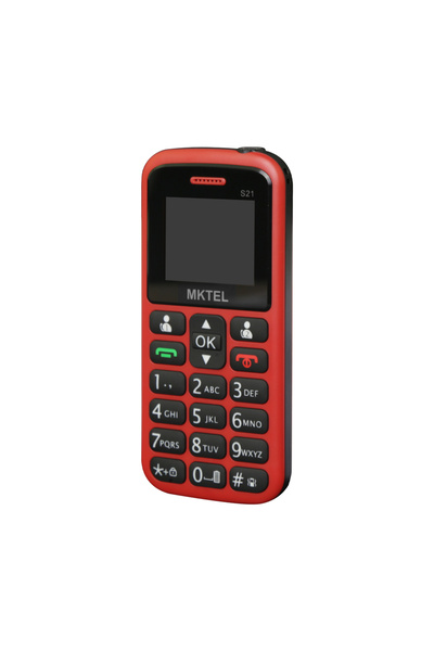 Choice1 هاتف MKTEL S21 الأحمر بشاشة 1.77 بوصة وبطارية 800 مللي أمبير وشريحتي ...