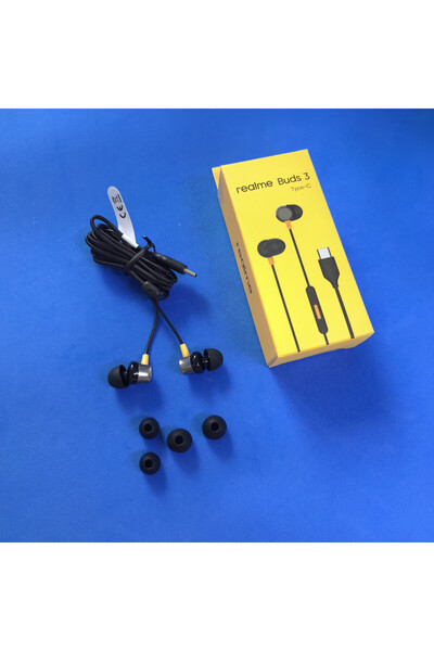 Choice1 Type C black Buds 3 Earphone In-Ear Wired Built-in Microphone 3.5MM T...