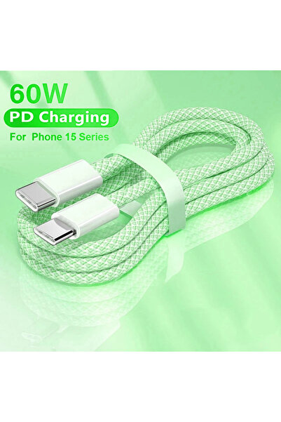 Choice14 كابل بيانات USB-C إلى Type-C بطول 2 متر، شحن سريع PD 60W، مناسب لهوا...