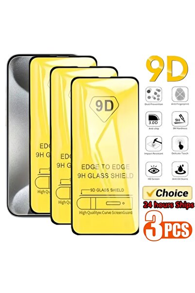 Choice آيفون 12 ميني 3 قطع من الزجاج المقسى 3 قطع 9D مضاد للخدش عالي الوضوح ز...