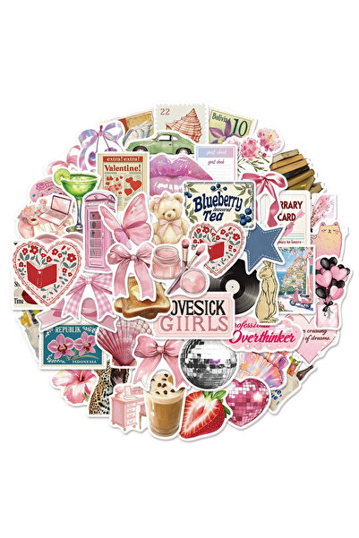 Choice 50PCS 10/30/50pcs Vintage Pink Aesthetic Graffiti Stickers Cute Ins St...