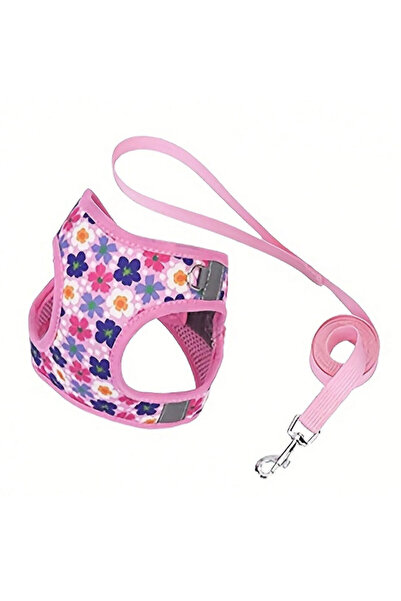 Choice4 XXS pink HD009-Flower Printed harness for Small to medium size dogs, ...