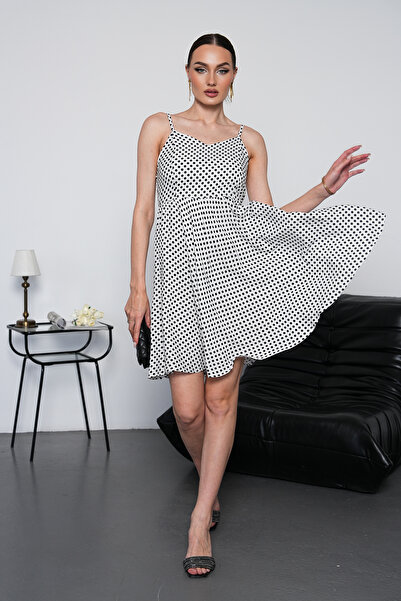NAVY Strappy Polka Dot Mini Dress