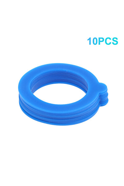Choice4 10pcs Blue 10Pcs Replacement Gasket Airtight Silicone Seal Glass Jar ...