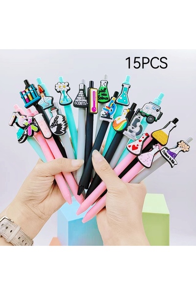 Choice1 15 قطعة (15/20 قطعة) أقلام حبر جاف بتصميم مختبر الكيمياء، سلسلة هدايا...