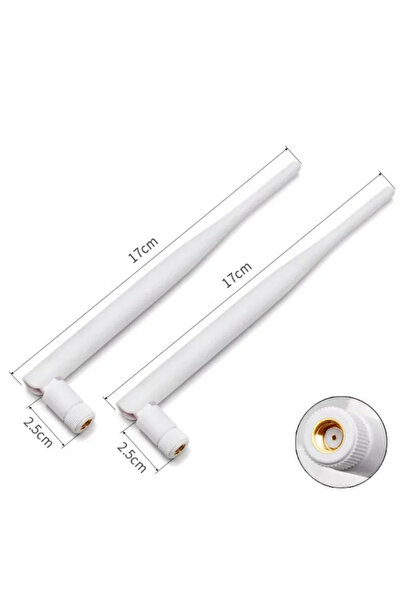 Choice 2.4G White RP SMA 2PCS High Gain 6dBi 2.4G 5.8G Omnidirectional Rod An...