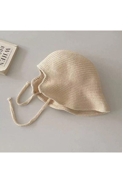Choice1 Beige 1Pcs Linen Straw Regency Bonnets Hats For Women Sun Hats Bow Be...