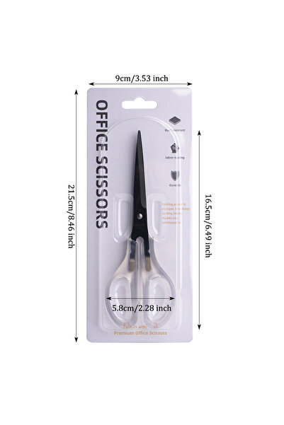 Choice1 Black 1 Pcs Office Scissors,Transparent Handle Scissors Anti Rust,Han...