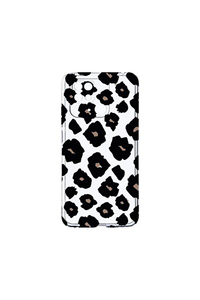 bestcase Прозрачен силиконов калъф 2ММ, съвместим с Xiaomi Redmi 10C, с леопа...