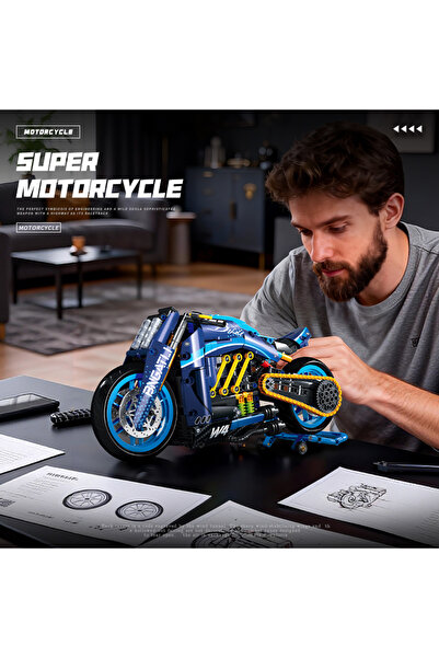 Choice No Original BOX A Adult Classic 1:8 Motorbike High-Tech Model Building...