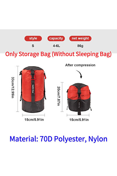 Choice3 Red Outdoor Sleeping Bag Stuff Sack Waterproof Sleeping Bag Compressi...