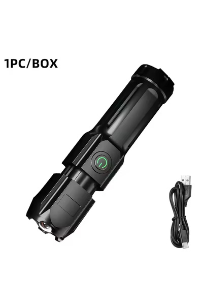 Choice 1PCS changeable Telescopic Zoom Tactical Flashlights Rechargeable LED ...