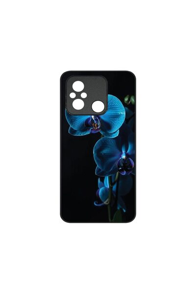 bestcase Тънък стъклен калъф, съвместим с Xiaomi Redmi 12C, Синя орхидея, HD ...