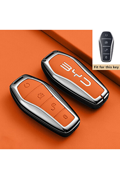 Choice4 حافظة مفتاح سيارة جديدة لـ BYD Song Style 3-Orange-1PC لسيارة BYD Son...