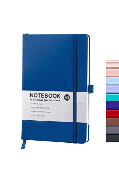 Choice16 A6 Blue Hardcover A5/A6 Notebook with Elastic Band | PU Leather Jour...