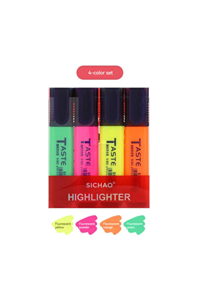 Choice 4-color set 4/8 Pcs/set Highlighter,Chisel Tip Marker Pen,4/6/8 Assort...