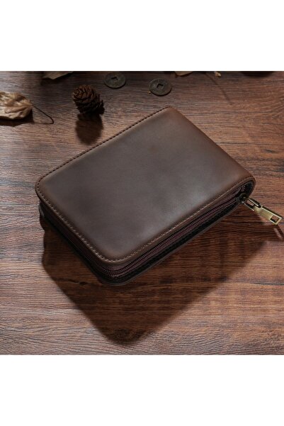 Choice6 Coffee 2 12 Pens Fountain Pen Case Vintage Leather Roller Ball Pen Ho...