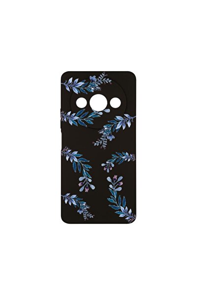 bestcase Λεπτή Θήκη Σιλικόνης 0.8MM, Συμβατή με Xiaomi Redmi A3, Μπλε Λουλούδ...