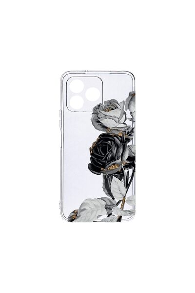 bestcase Διαφανής Θήκη Σιλικόνης 2MM, Συμβατή με Xiaomi Redmi 13, Μαύρο Ροζ, ...