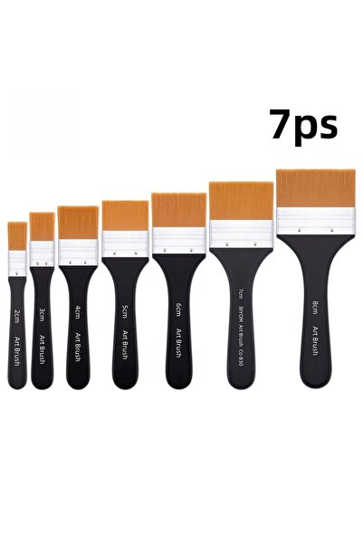 Choice1 7pcs 1 set Nylon Flat Board Paint Brushes Set, Row Brushes for Acryli...