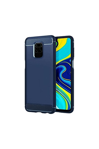 OEM Θήκη Σιλικόνης Carbon TPU Fiber Brushed Xiaomi Redmi Note 9 Μπλε