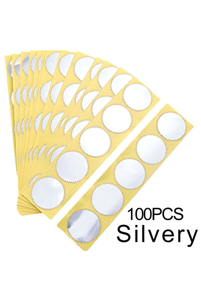 Choice 100 قطعة فضية، 100 قطعة/عبوة، ملصقات دائرية بتصميم ترس 45 مم، ذهبية وف...
